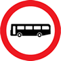No buses sign