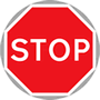 Manually operated stop sign