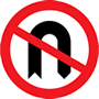 No U-turn sign