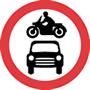 no motor vehicles sign