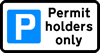 Permit holders only sign